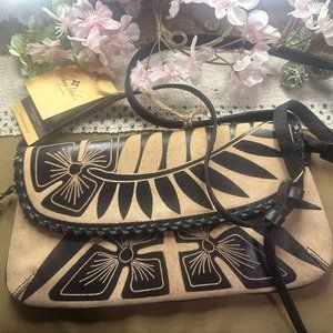NWT PATRICIA NASH Leather "Baku" Cuban Carved Bag